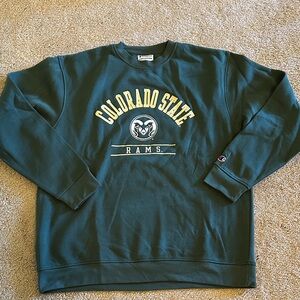 NWOT Champion Dark Green Colorado State Rams Crewneck Sweatshirt
